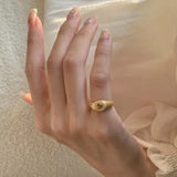 Vintage tiger eye stone rings for women classic charm