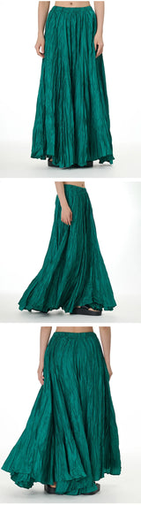 Elegant Drape Crumpled  Summer Elastic Waist