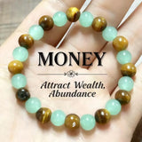 European American Tiger Eye Raw Stone Bracelet Natural Crystal Women's Fashion Handmade Beaded Jewelry Gift For Girlfriends