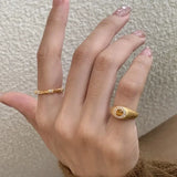 Vintage tiger eye stone rings for women classic charm