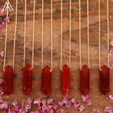 Healing Crystal Quartz Double Point Terminated Pendant Necklace For Women Citrines Amethysts Quartz Boho Necklace Gift For Her