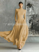 Elegant Long Skirt Sets Women Autumn Winter Long Sleeve Slim T-shirt Tops And Maxi Skirts Dress Two Piece Set