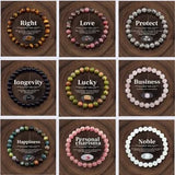 European American Tiger Eye Raw Stone Bracelet Natural Crystal Women's Fashion Handmade Beaded Jewelry Gift For Girlfriends