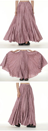 Elegant Drape Crumpled  Summer Elastic Waist