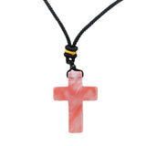 Yellow Tiger Eye 22x30mm Cross Shaped Gemstone Pendant