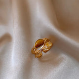 Double layered Retro Luxury Tail Ring For Women's Trendy Jewelry