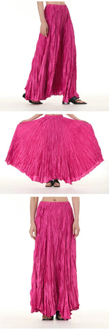 Elegant Drape Crumpled  Summer Elastic Waist