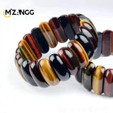 Natural Gold Tiger Eye Stone Hand Row Hand-carved Exquisite Luxury Tiger Eye Stone Amulet Bracelet Men and Women Holiday Gift