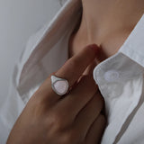 Vintage Stainless Steel Tiger Eye Stone Ring