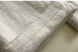 Cotton Linen Straight Trousers Elastic High Waist Wild Wide Leg Pants