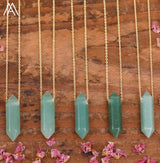 Healing Crystal Quartz Double Point Terminated Pendant Necklace For Women Citrines Amethysts Quartz Boho Necklace Gift For Her