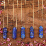 Healing Crystal Quartz Double Point Terminated Pendant Necklace For Women Citrines Amethysts Quartz Boho Necklace Gift For Her