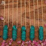 Healing Crystal Quartz Double Point Terminated Pendant Necklace For Women Citrines Amethysts Quartz Boho Necklace Gift For Her