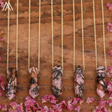 Healing Crystal Quartz Double Point Terminated Pendant Necklace For Women Citrines Amethysts Quartz Boho Necklace Gift For Her